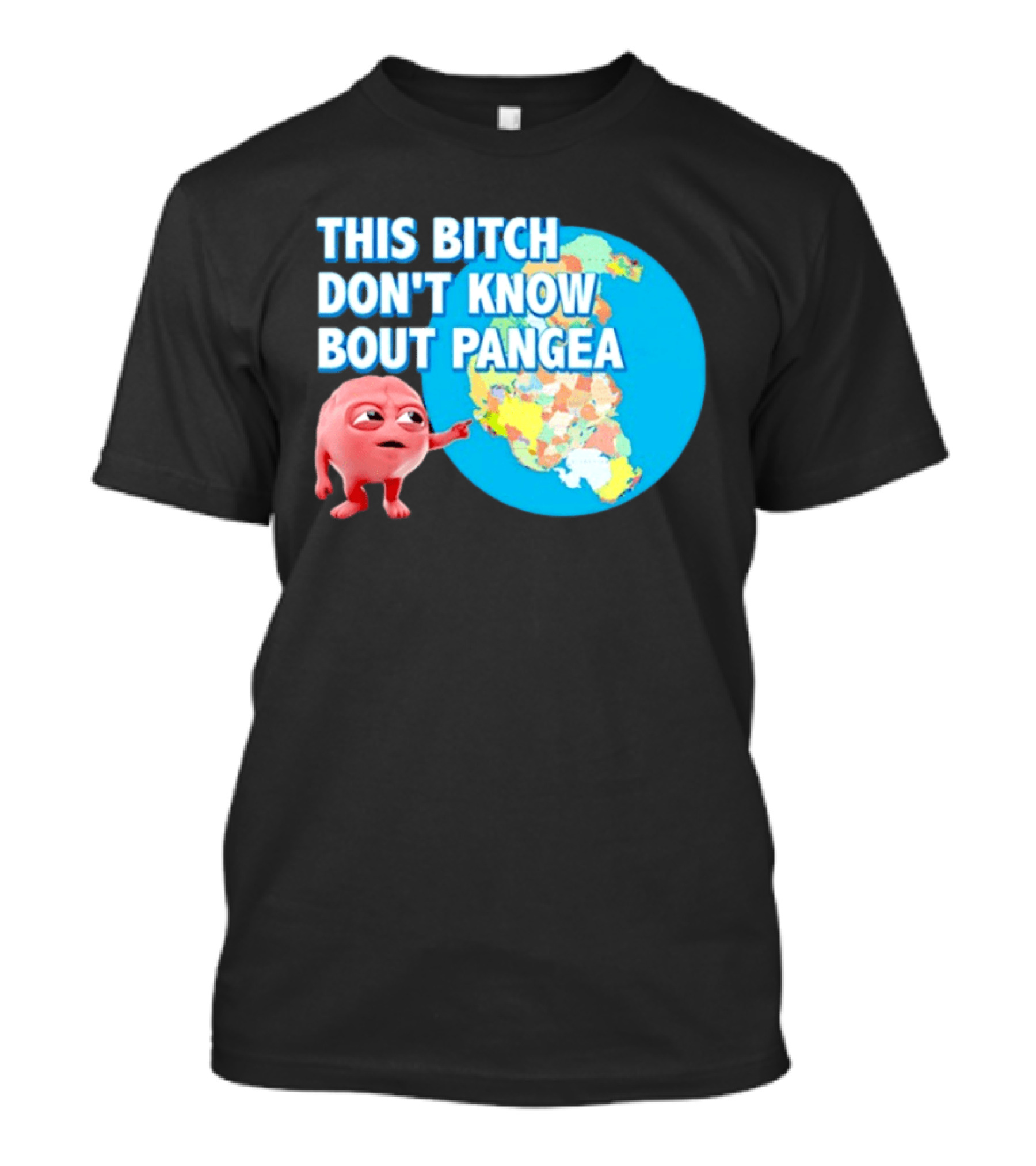 This Bitch Don't Know Bout Pangea Brain Meme Map T-Shirt