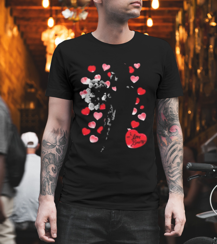 Chris Brown I Love Breezy Heart Petals T-Shirt