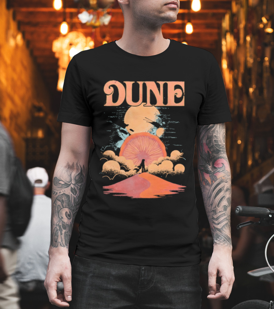 Dune House Atreides Sunset Desert Scene T-Shirt