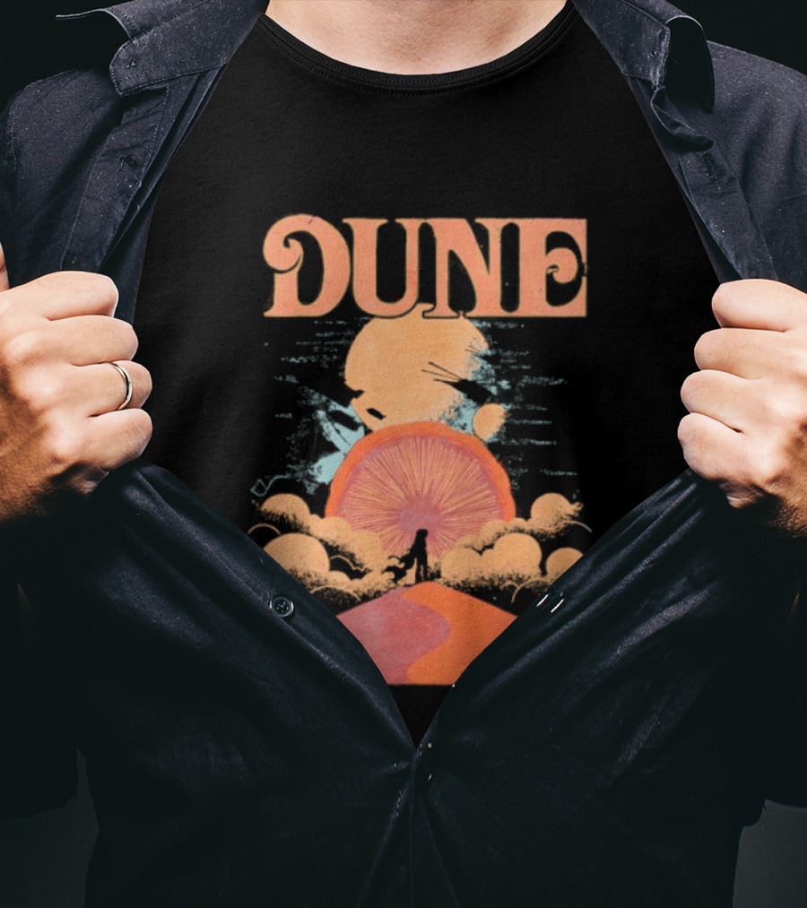Dune House Atreides Sunset Desert Scene T-Shirt