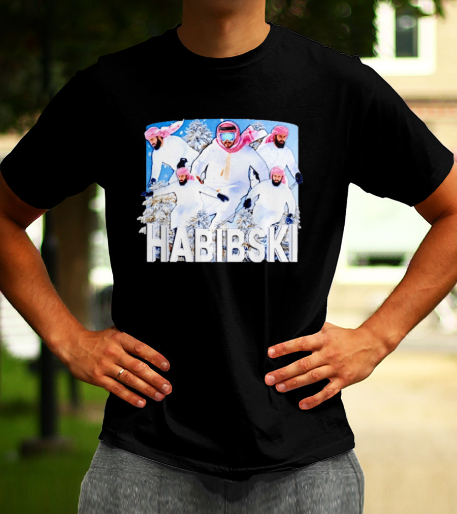 Habibski Habibi Skiing Adventure Winter Fun T-Shirt