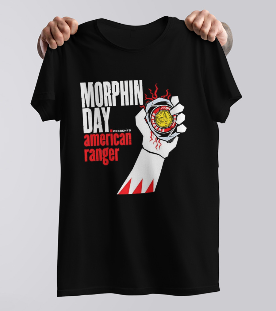 Power Rangers Morphin Day Presents American Ranger Power Coin Action T-Shirt