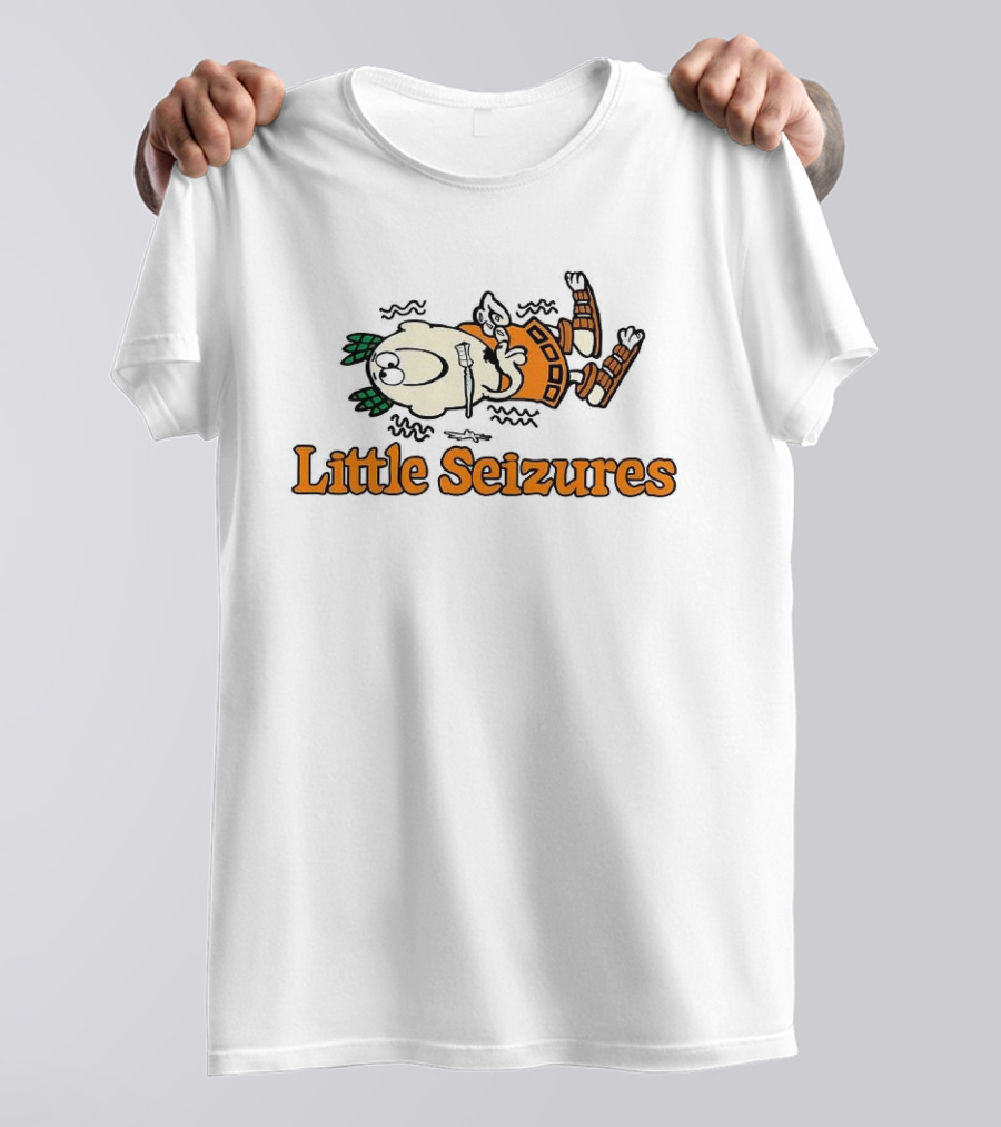 Little Seizures Cartoon Comic Style Pizza T-Shirt