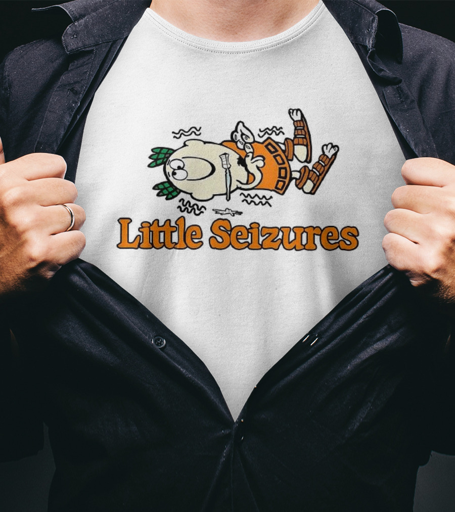 Little Seizures Cartoon Comic Style Pizza T-Shirt
