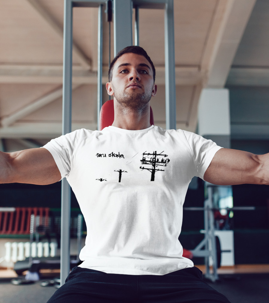 Toru Okada Powerline Japanese Calligraphy T-Shirt