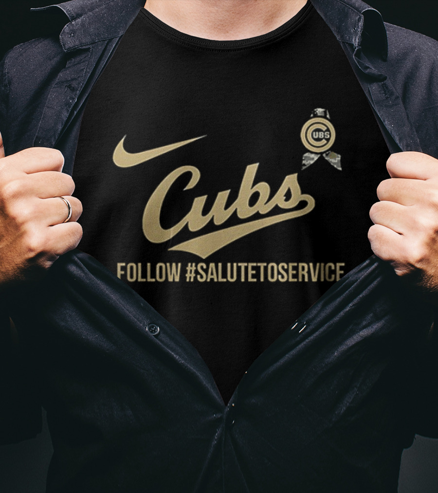 Nike Cubs Follow #SaluteToService Honor Empower Connect Military T-Shirt