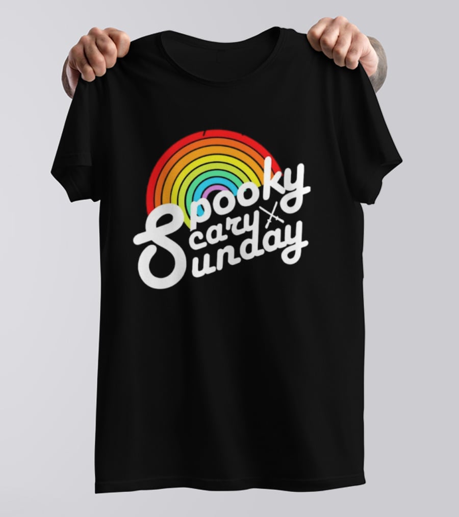 Coryxkenshin Spooky Scary Sunday Rainbow T-Shirt