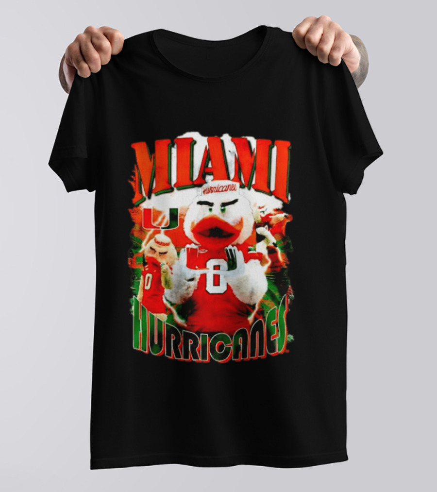Miami Hurricanes Sebastian The Ibis Orange U Fan Gear T-Shirt