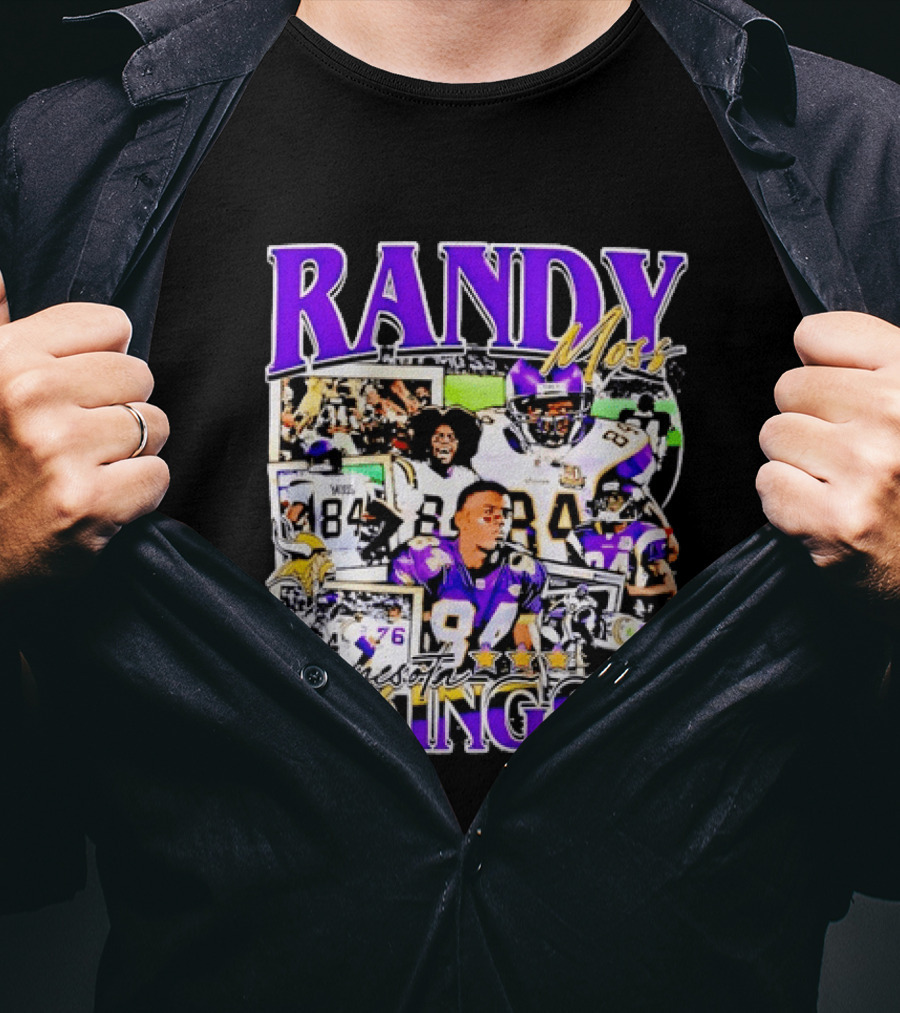 Randy Moss Minnesota Vikings 84 Star Legend NFL Football T-Shirt