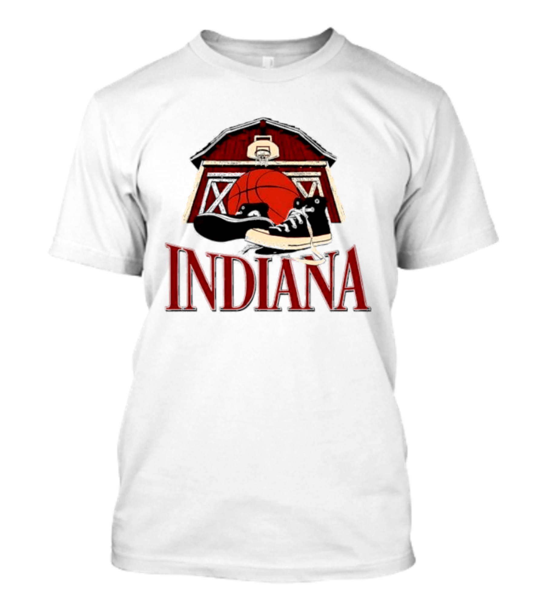 Heartland Hoops Indiana Basketball Barn Sneakers T-Shirt