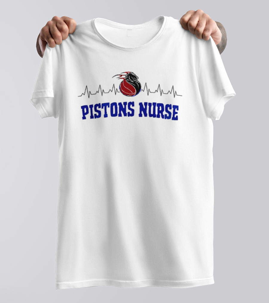 Detroit Pistons Nurse Heartbeat T-Shirt