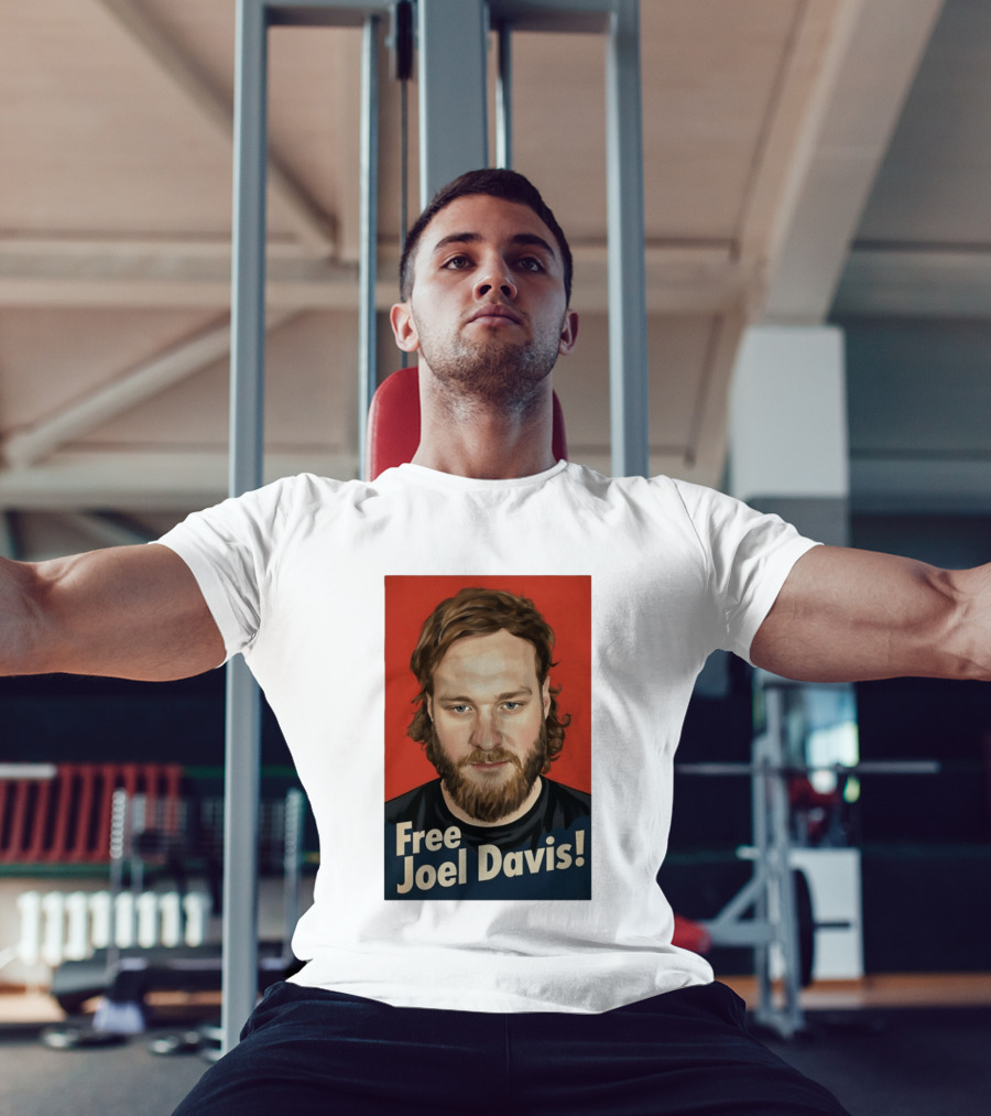 Free Joel Davis Bold Portrait Red T-Shirt