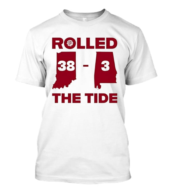 Indiana Hoosiers Rolled The Tide 38 3 Map Battle T-Shirt