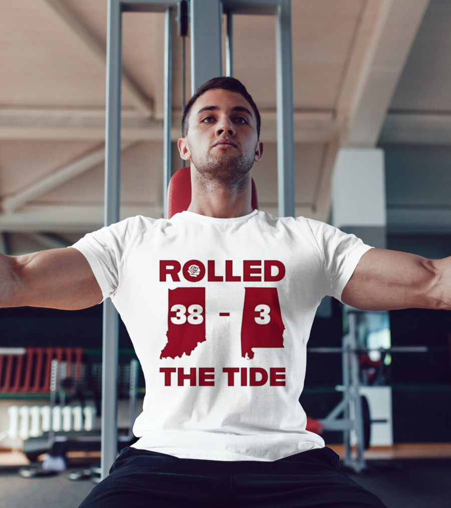Indiana Hoosiers Rolled The Tide 38 3 Map Battle T-Shirt