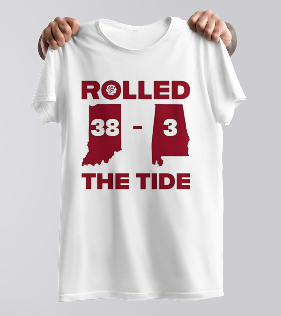 Indiana Hoosiers Rolled The Tide 38 3 Map Battle T-Shirt