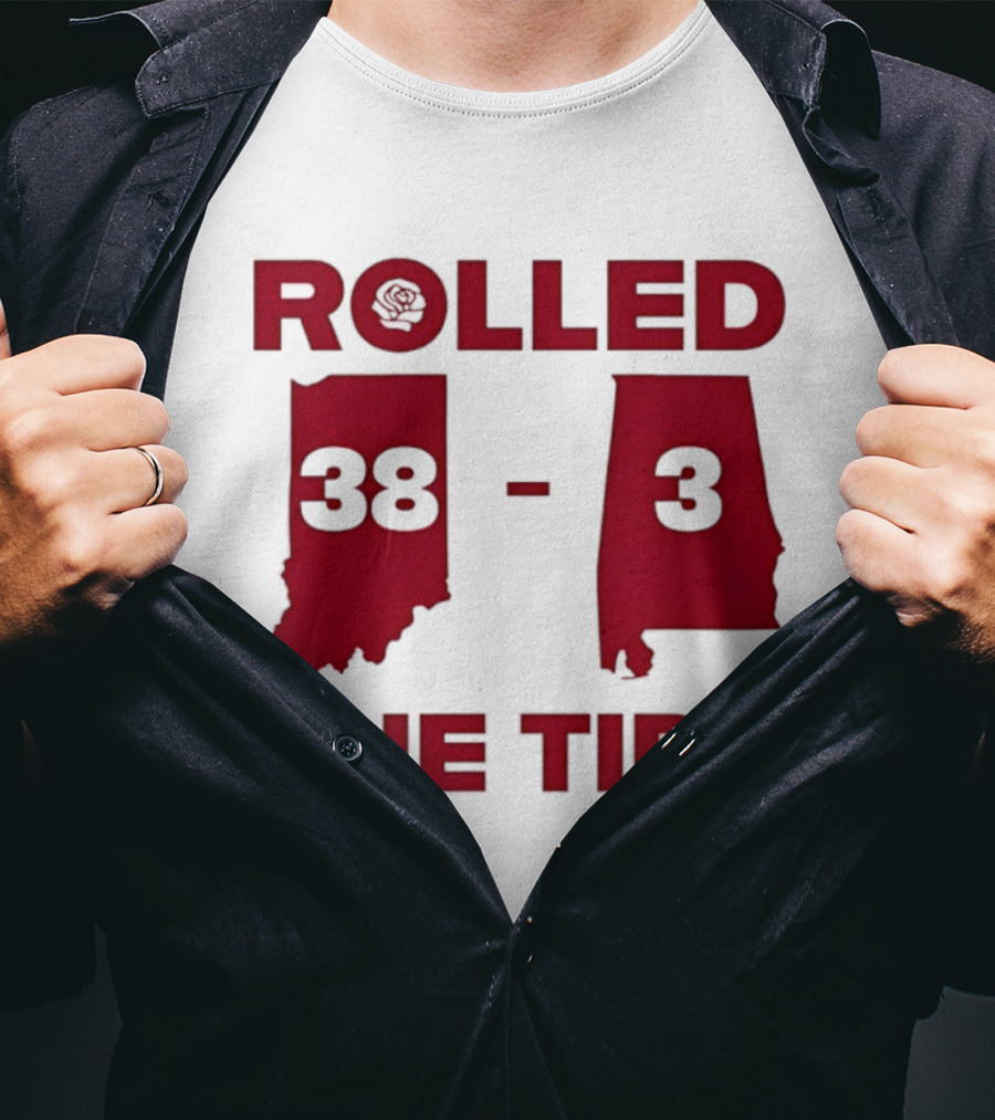 Indiana Hoosiers Rolled The Tide 38 3 Map Battle T-Shirt