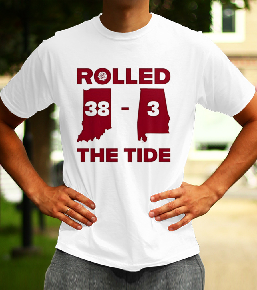 Indiana Hoosiers Rolled The Tide 38 3 Map Battle T-Shirt