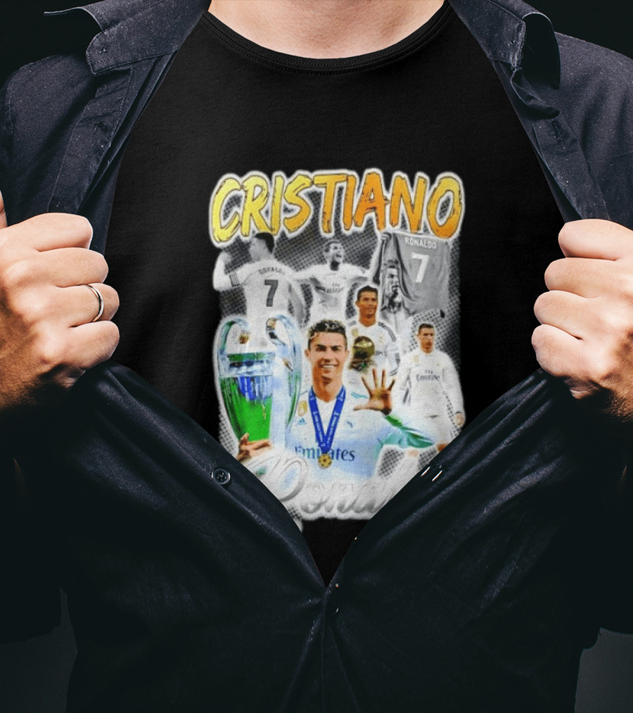 Cristiano Ronaldo 7 Real Madrid UEFA Champions League T-Shirt