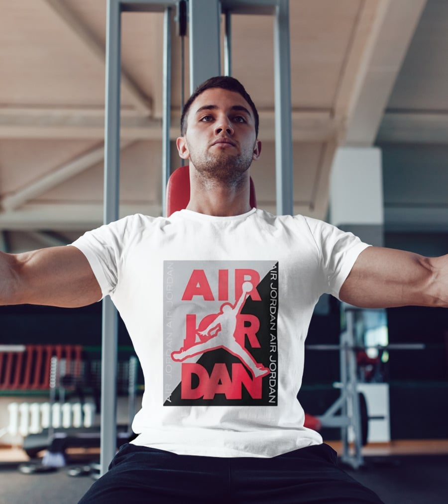 Air Jordan Repeat Jump Silhouette Red And Black T-Shirt