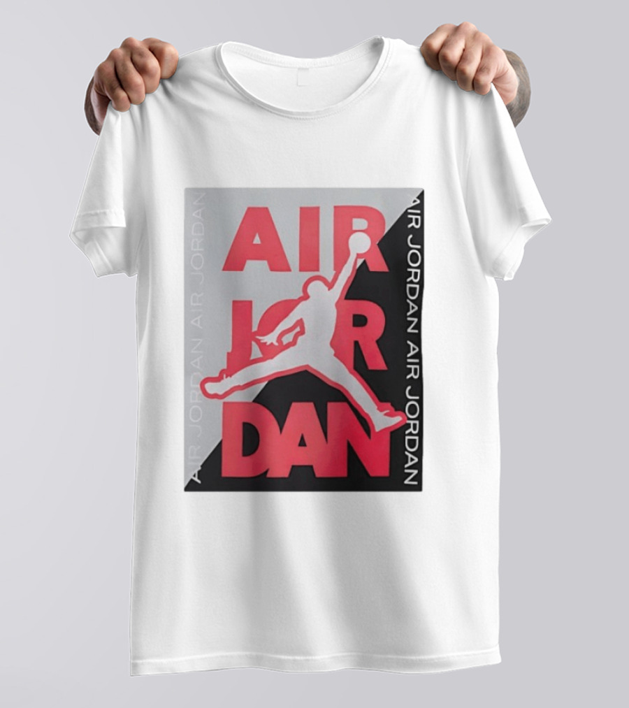 Air Jordan Repeat Jump Silhouette Red And Black T-Shirt