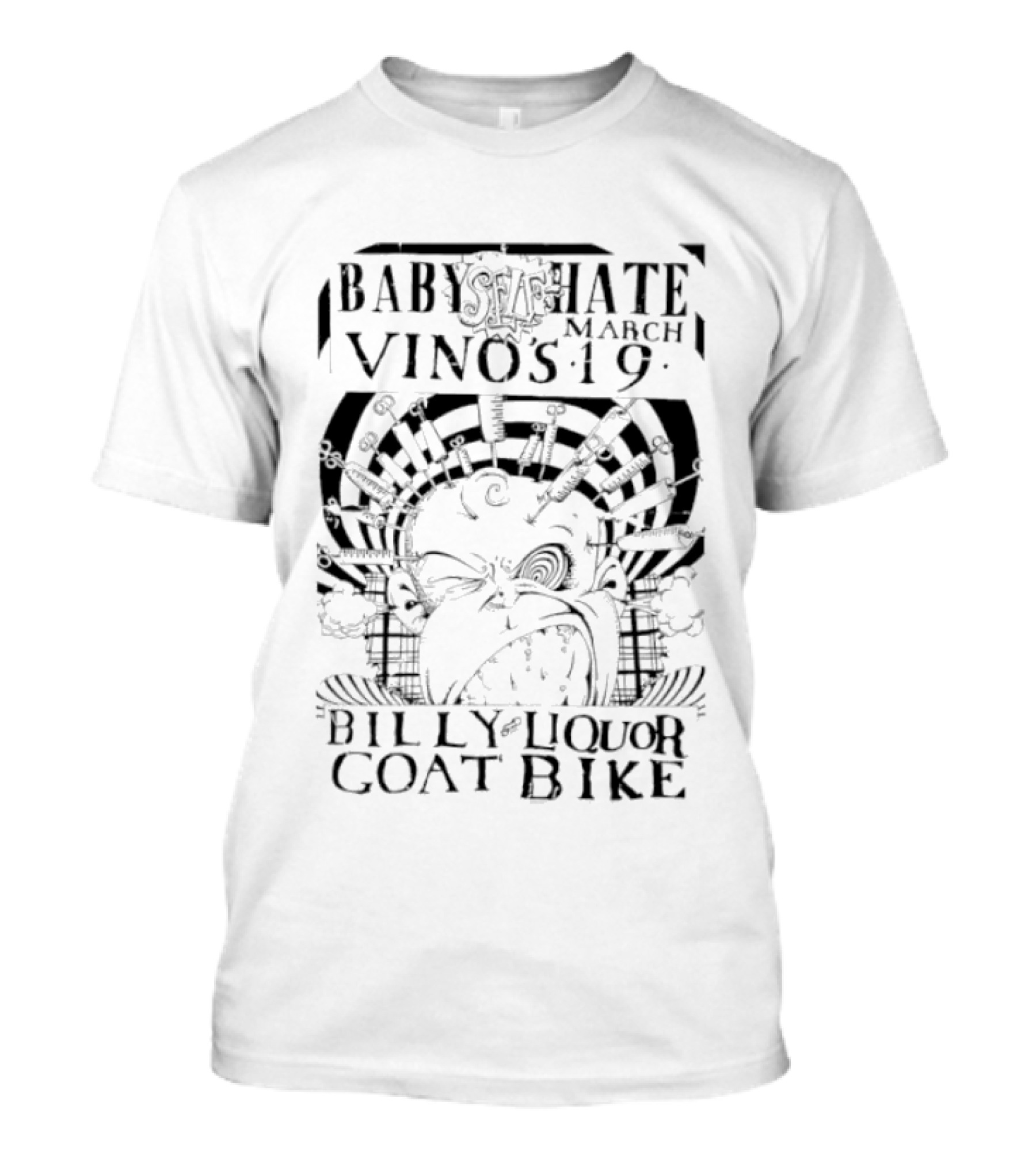 Baby Self Hate Vinos 19 March Billy Liquor Goat Bike T-Shirt