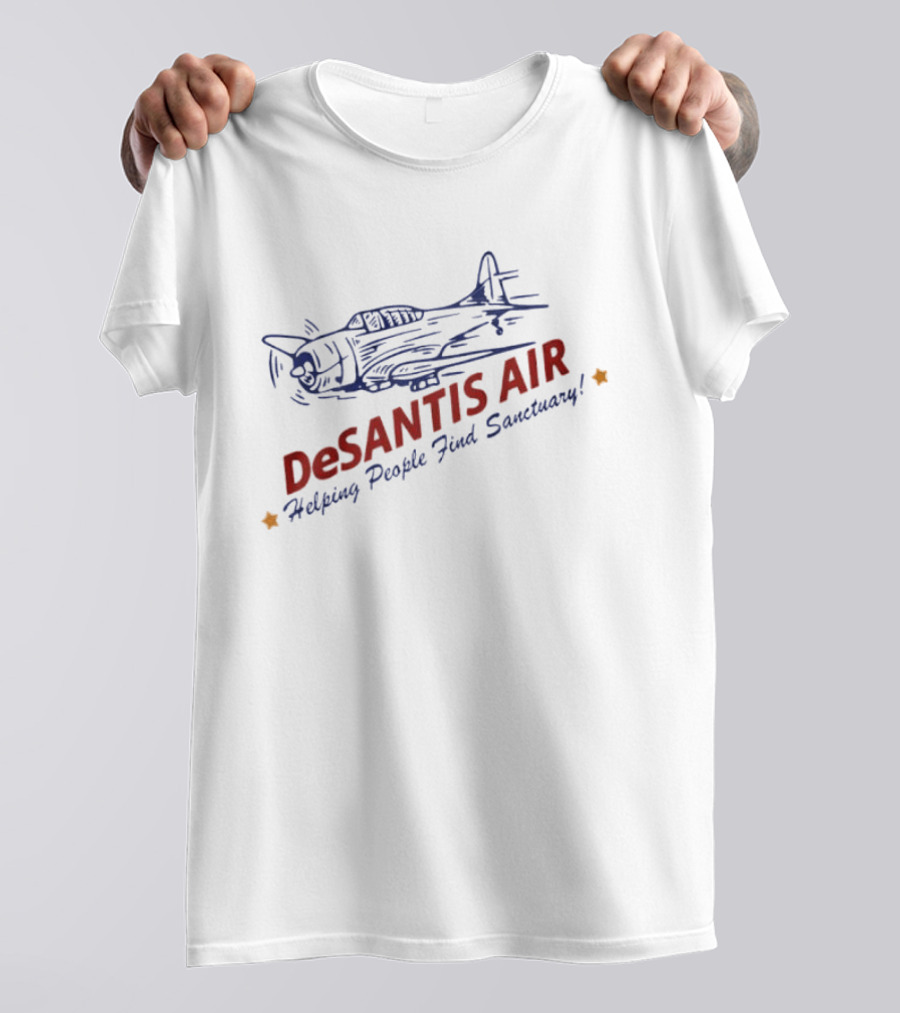 Desantis Air Helping People Find Sanctuary Vintage Airplane T-Shirt