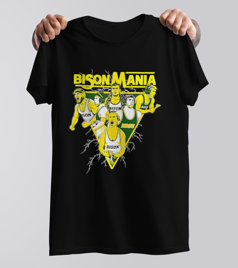 Bison Mania North Dakota State University NDSU Sports Team Spirit T-Shirt