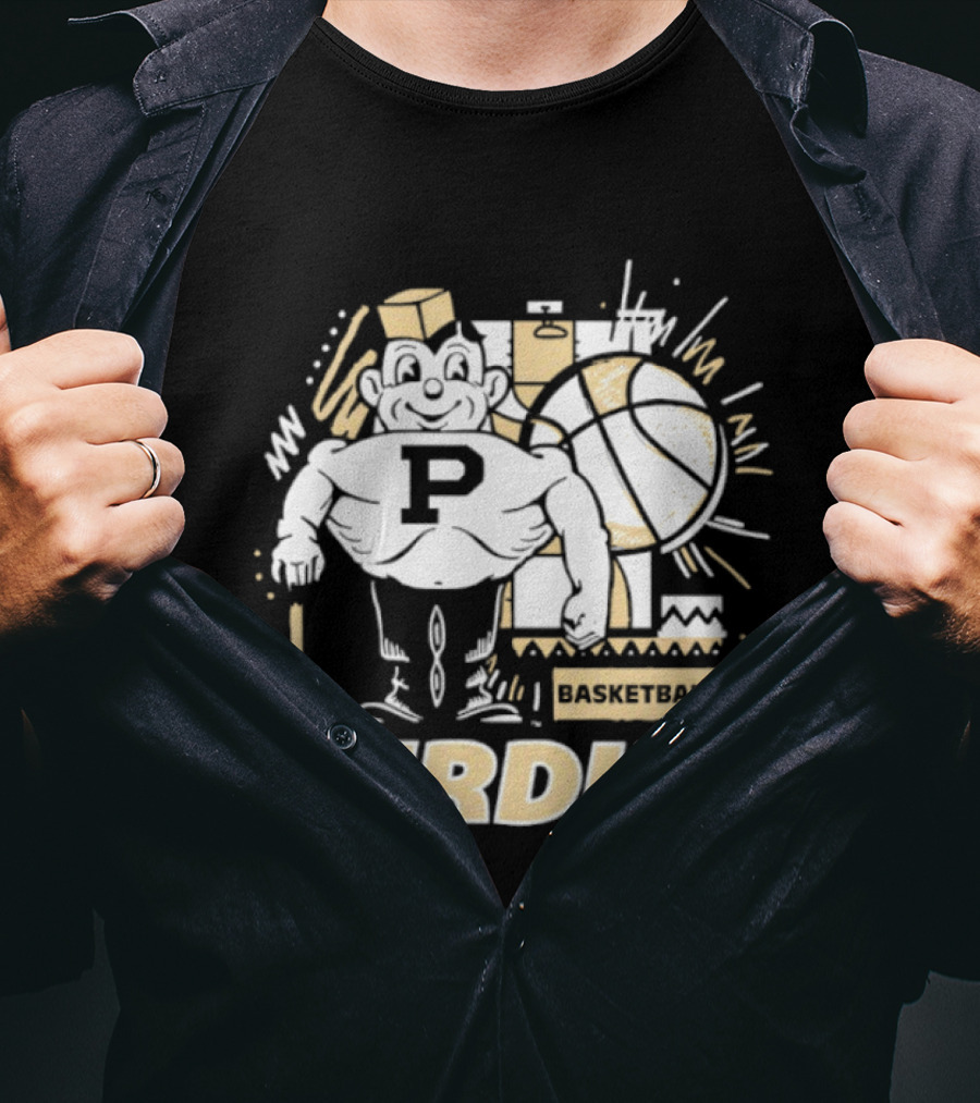 Purdue Basketball Mascot With Basketball T-Shirt