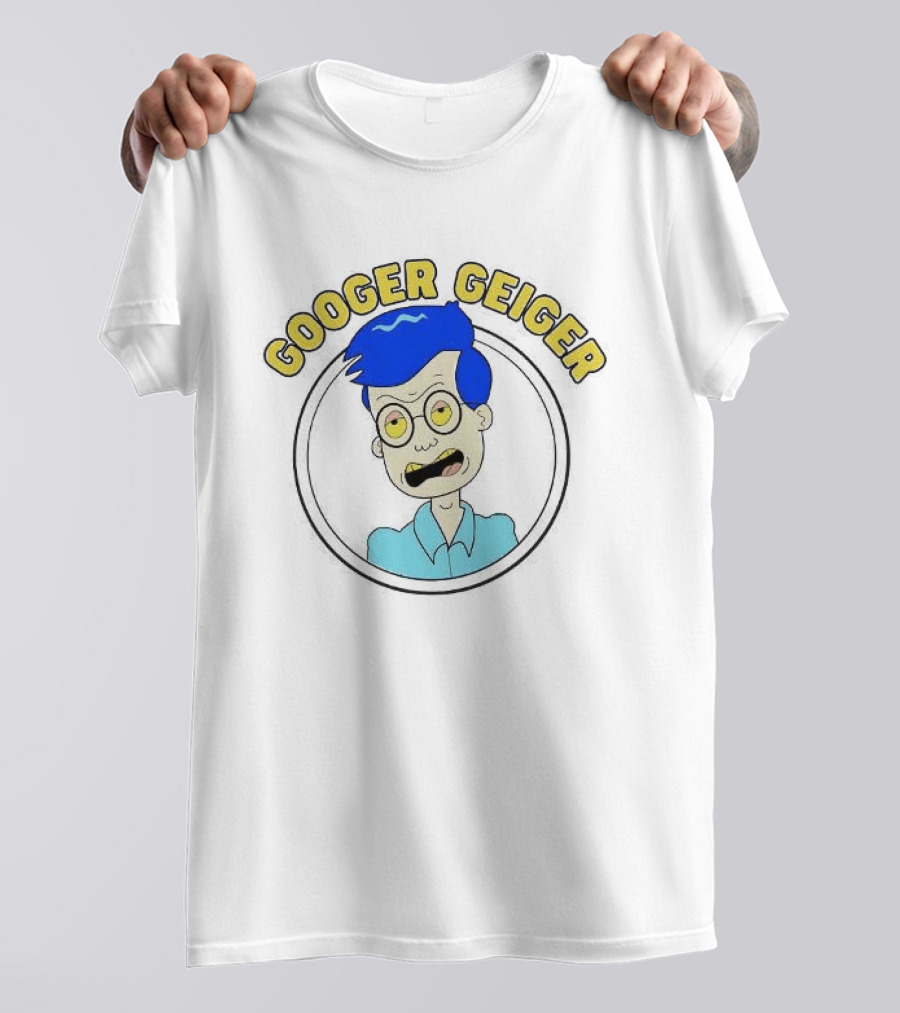 Mission Hill Googer Geiger Character Blue Hair Glasses T-Shirt