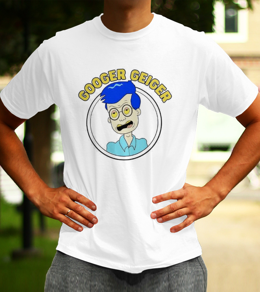 Mission Hill Googer Geiger Character Blue Hair Glasses T-Shirt