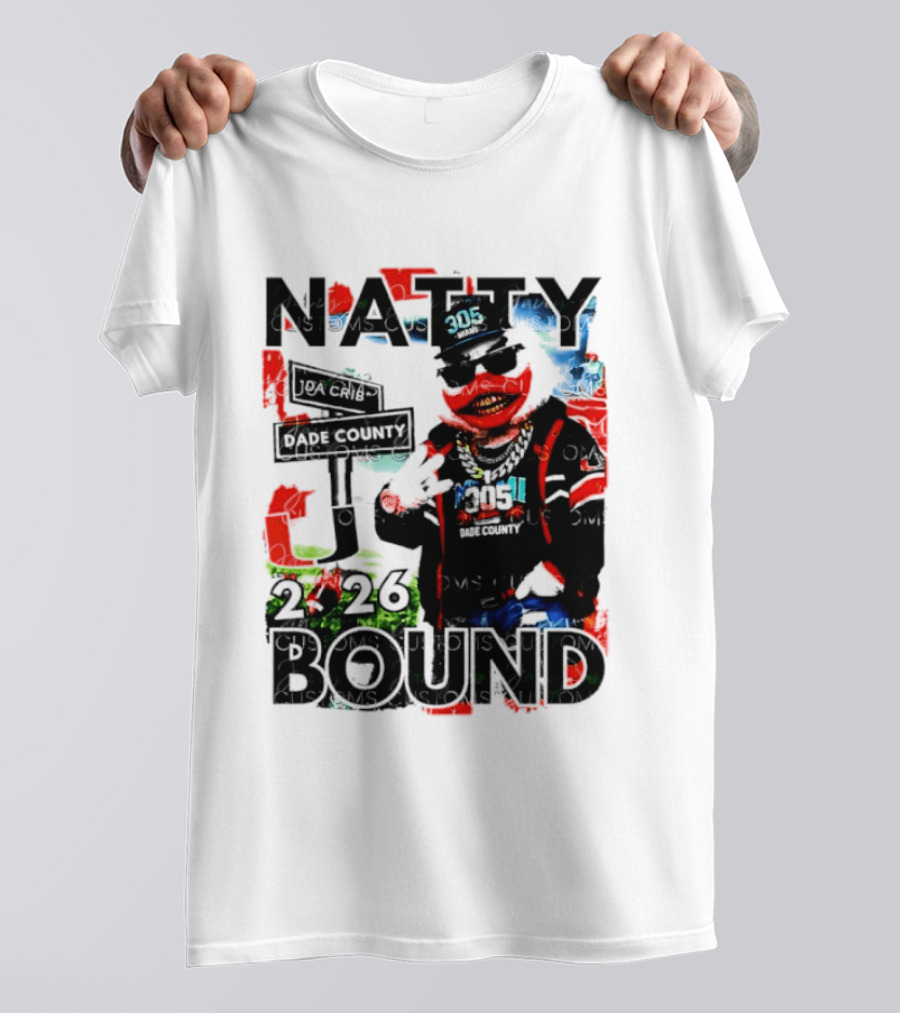 Natty Bound 2026 Miami Hurricanes Sebastian The Ibis Dade County Da Crib 305 T-Shirt