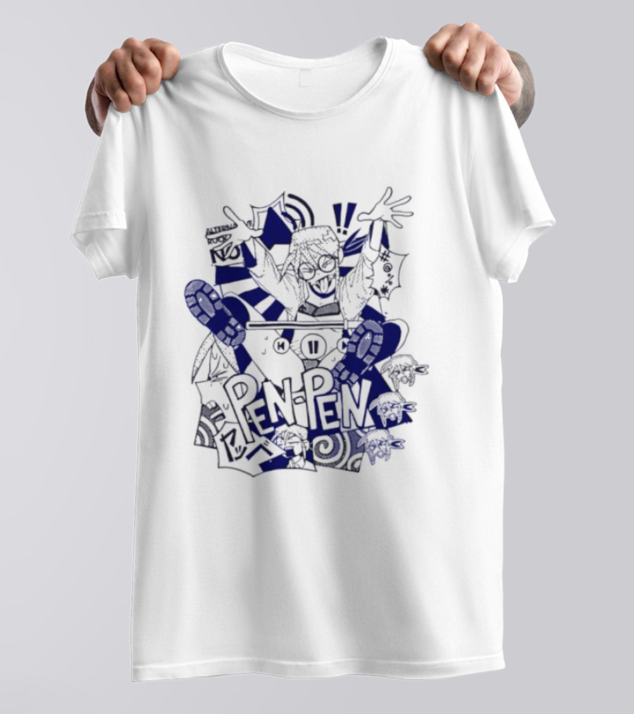 Pen Pen Playback Vibrant Comic Style Exclamation Fun T-Shirt