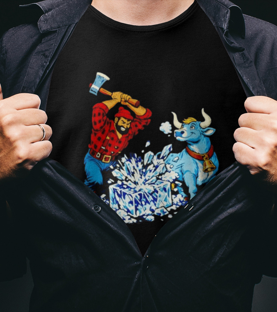 Paul Bunyan Anti Ice Minnesota Resist Fascists Political T-Shirt