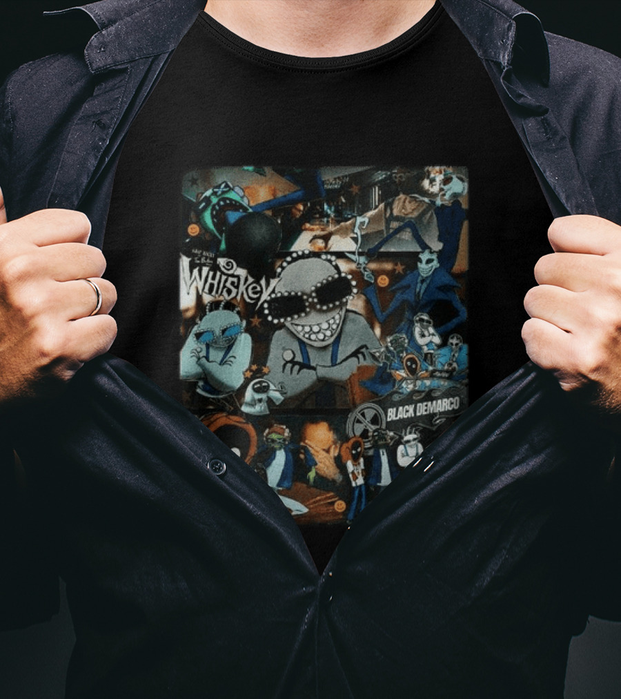 Asap Rocky Don't Be Dumb Whiskey Black Demarco Collage T-Shirt