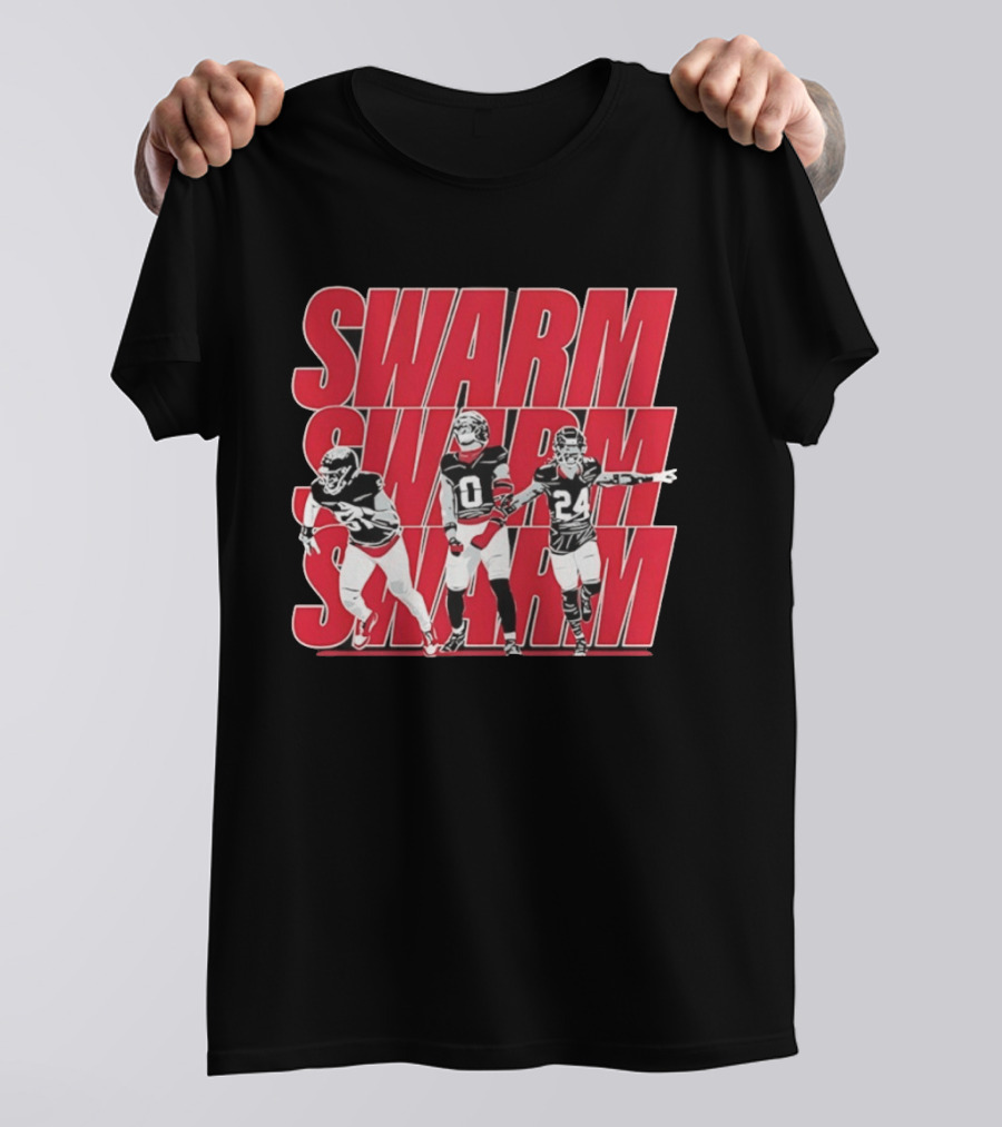 Houston Texans Swarm Swarm Swarm Derek Stingley Jr Football T-Shirt