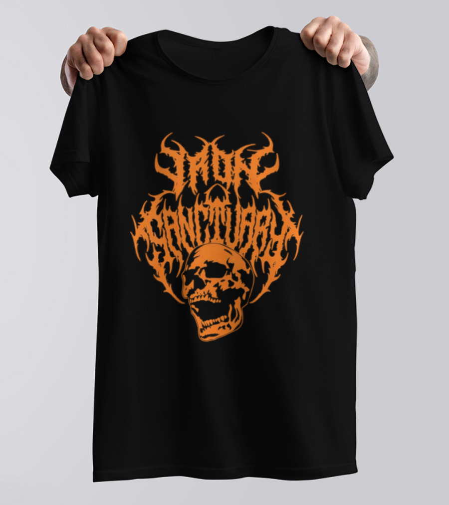 Iron Sanctuary Bxactiv Skull Metal Orange Inferno T-Shirt