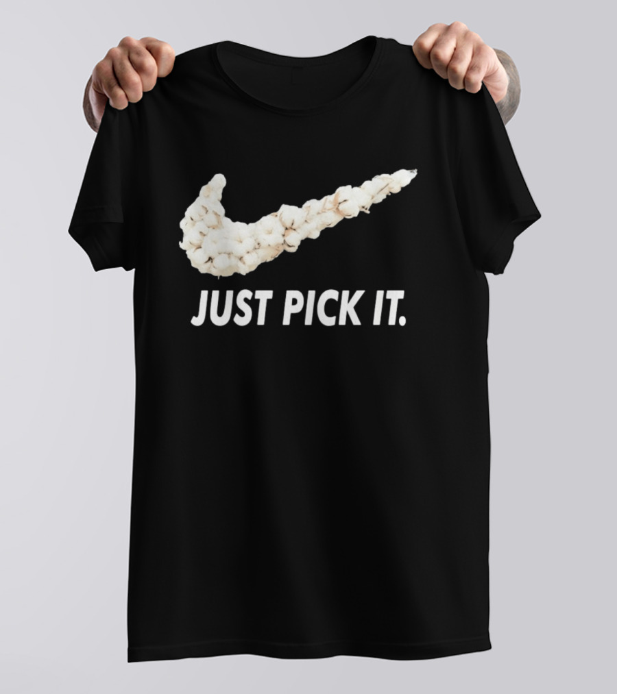 JUST PICK IT Cotton Swoosh T-Shirt