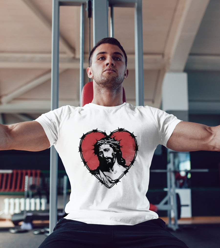 Jesus Crown Of Thorns Heart T-Shirt