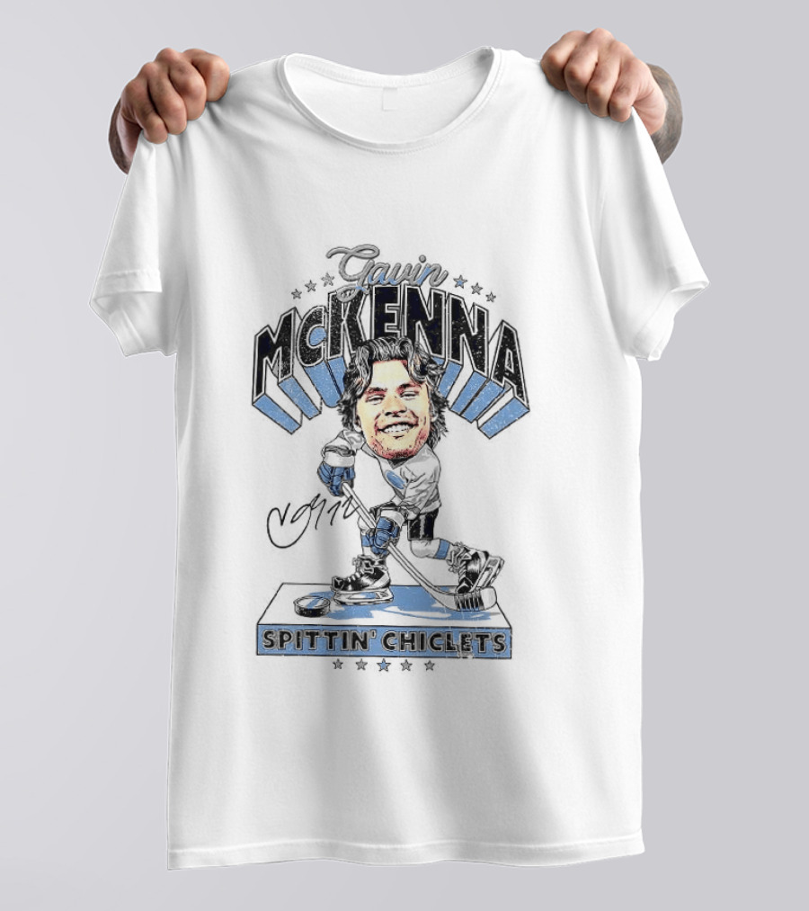 Spittin Gavin McKenna Penn State Nittany Lions NCAA Hockey Spittin Chiclets T-Shirt
