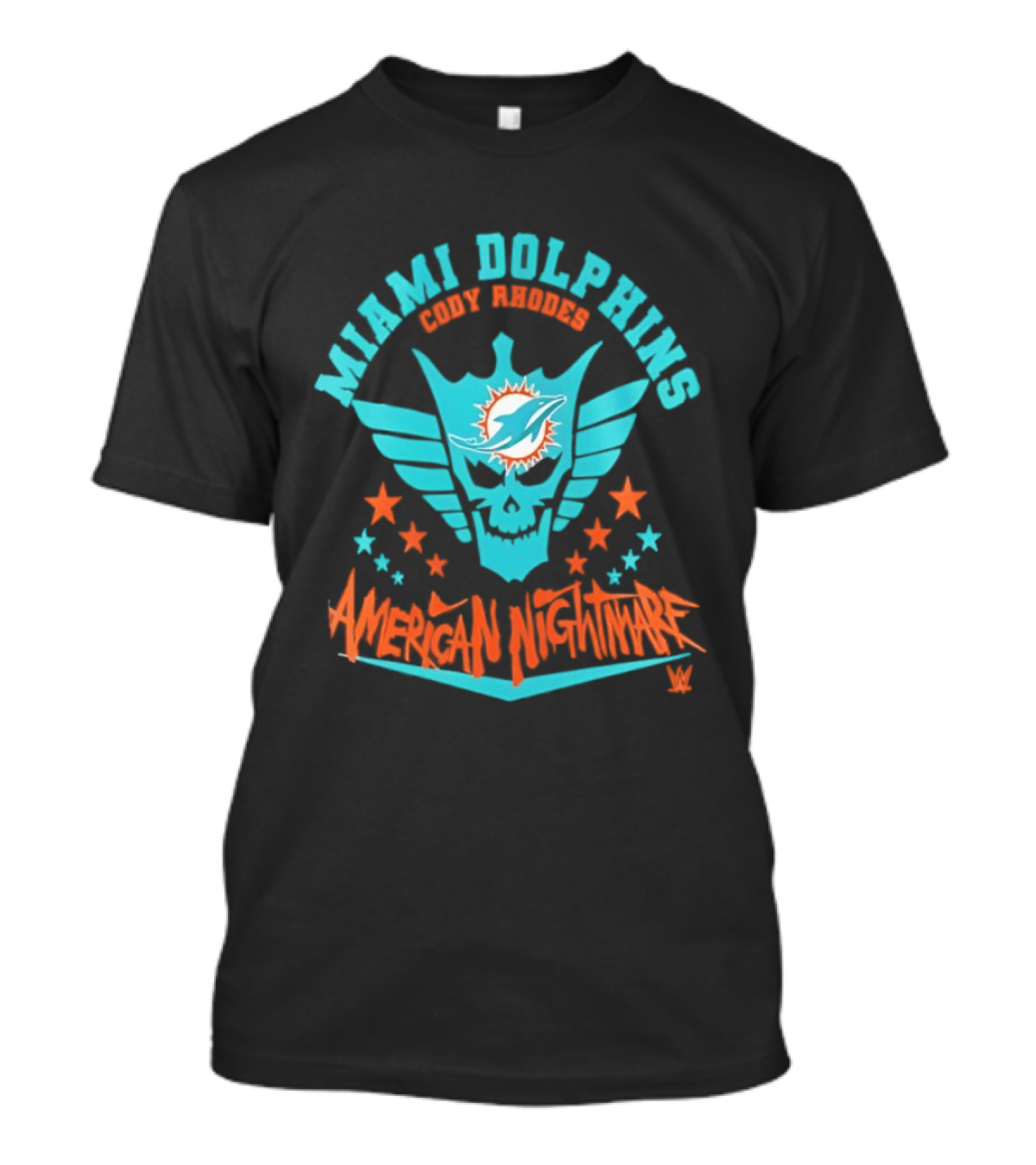 Miami Dolphins Cody Rhodes American Nightmare Stars Wings NFL Football T-Shirt