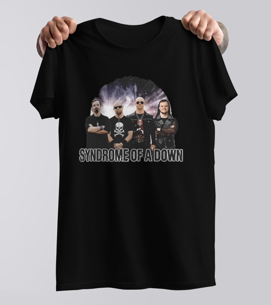SYNDROME OF A DOWN Meme Band Parody Cosmic T-Shirt