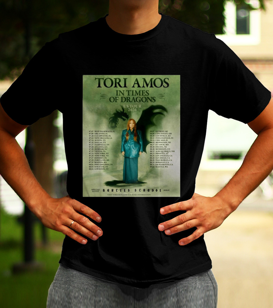 Tori Amos In Times Of Dragons US Tour 2026 Greek Theatre Los Angeles T-Shirt