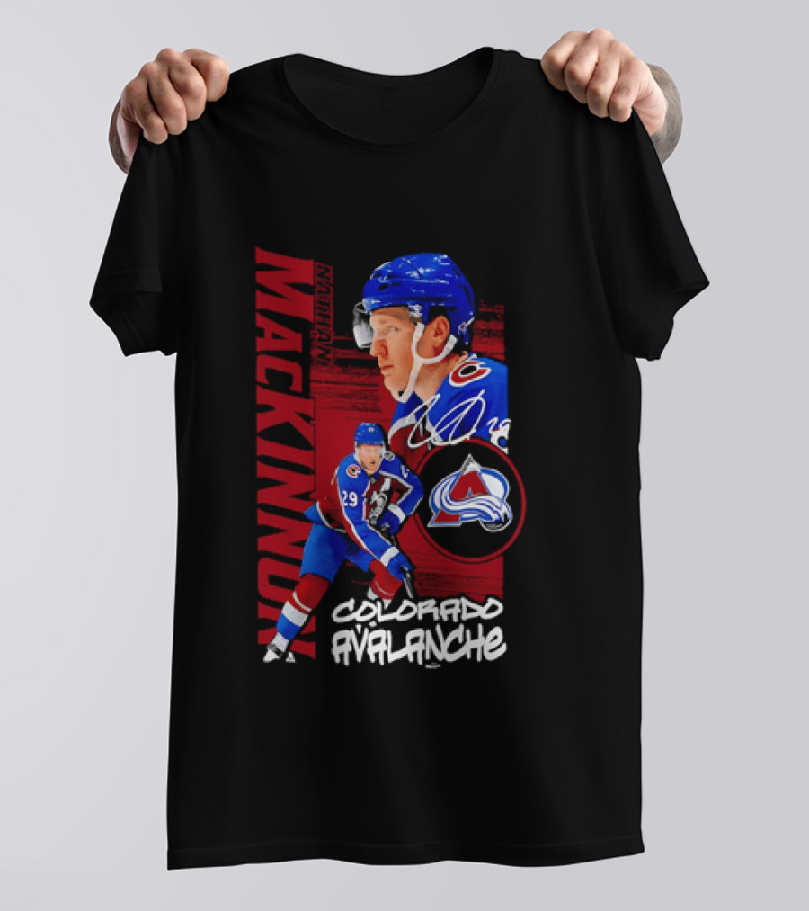 Colorado Avalanche Nathan MacKinnon Playmaker Number 29 NHL Hockey Fan Gear T-Shirt