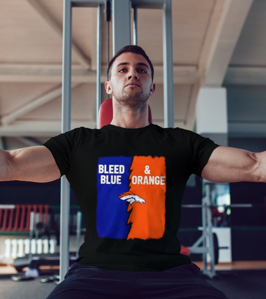 Bleed Blue And Orange Denver Broncos T-Shirt