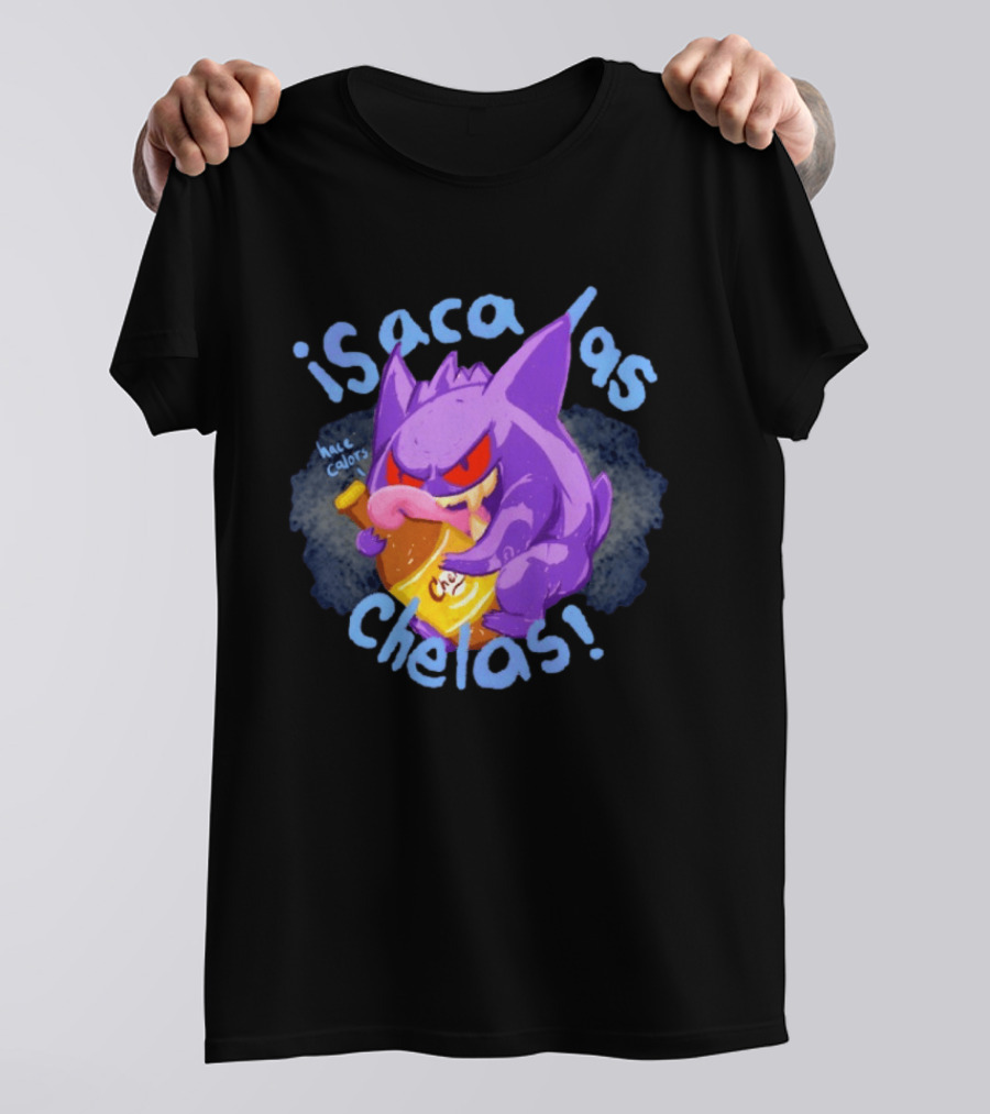 Gengar Pokémon Isaca Las Chelas Beer Mac Calors T-Shirt