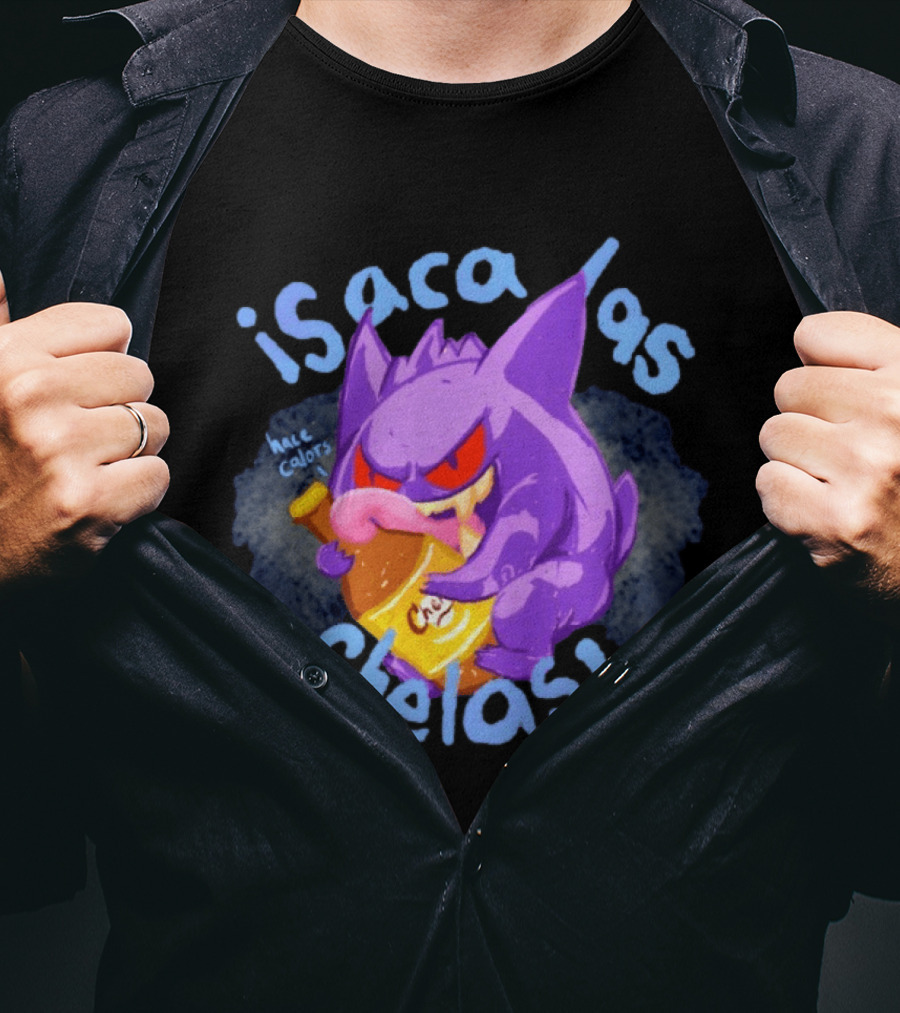 Gengar Pokémon Isaca Las Chelas Beer Mac Calors T-Shirt