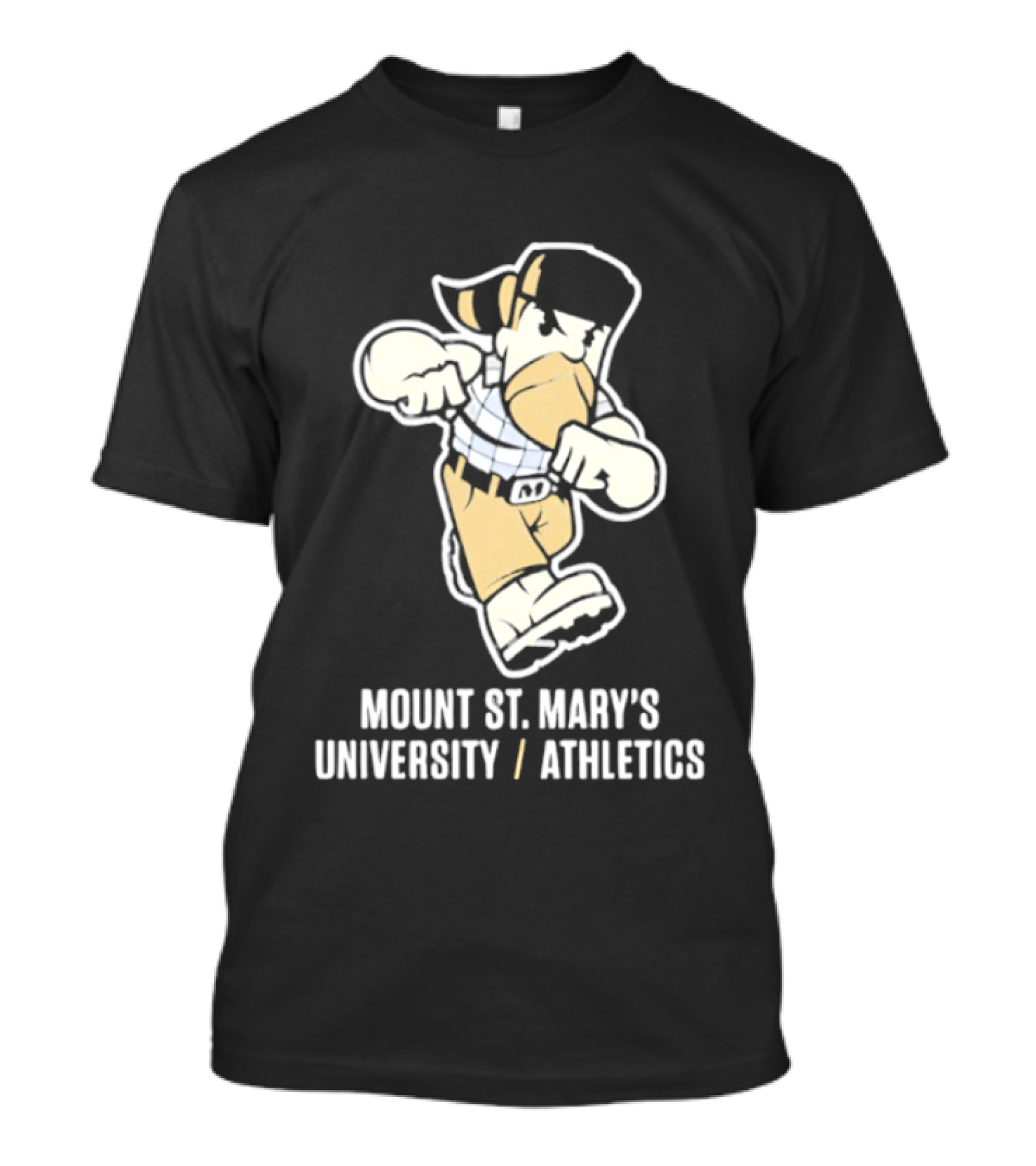 Mount St. Mary's University Athletics Sports Mascot Fight Pose T-Shirt