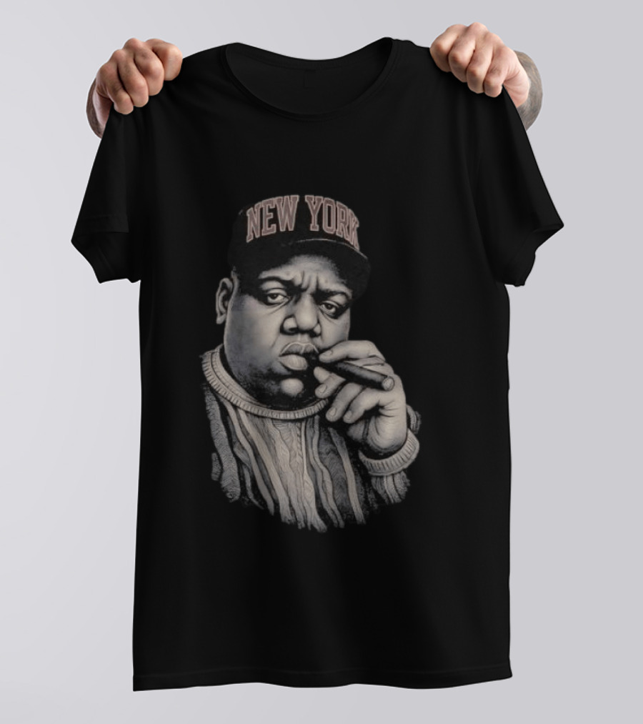 New York Biggie Iconic Portrait Cigar Hat Sweater T-Shirt