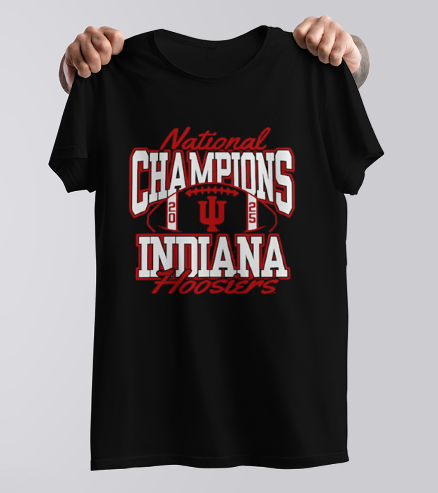 Indiana Hoosiers 2025 National Champions Football Victory CFP T-Shirt
