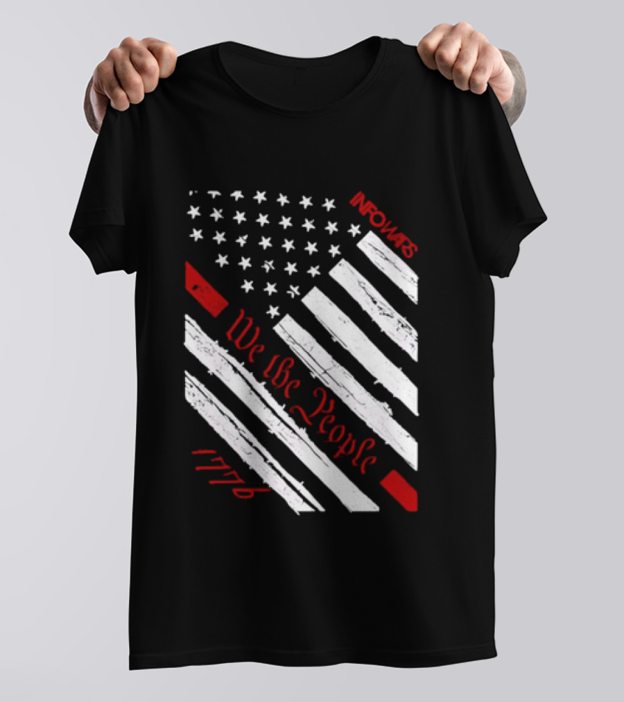 Infowars We The People USA Flag 1776 American Patriot T-Shirt